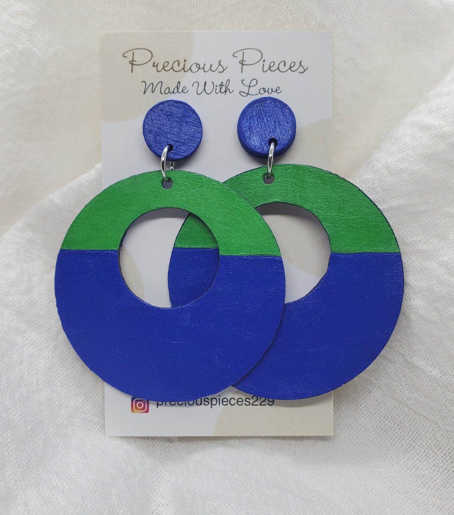 Two Toned Hoop Earrings