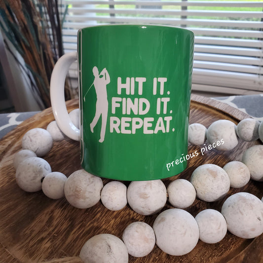 Hit it. Find it. Repeat. Mug