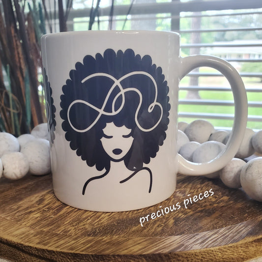 Abstract Afro Mug