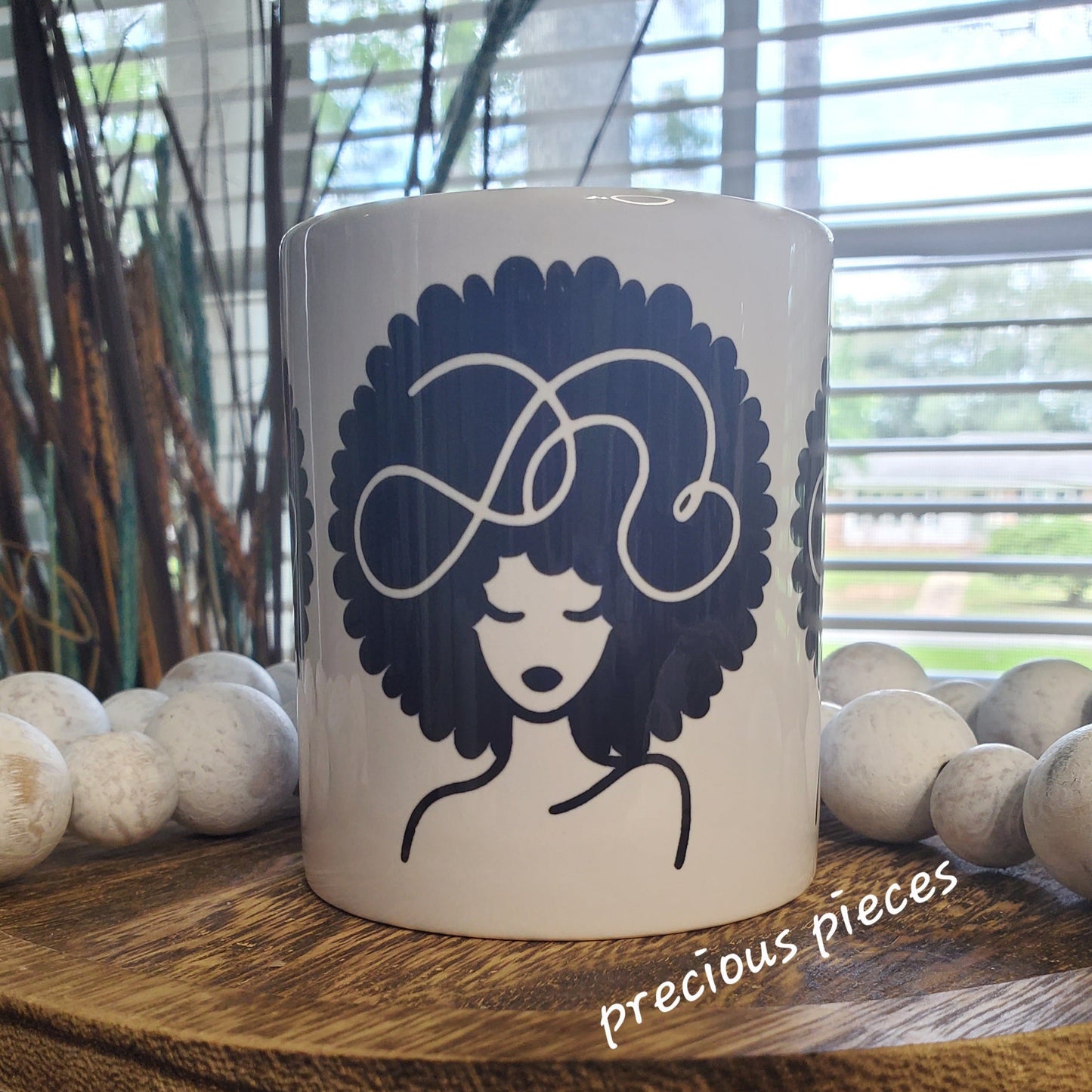 Abstract Afro Mug