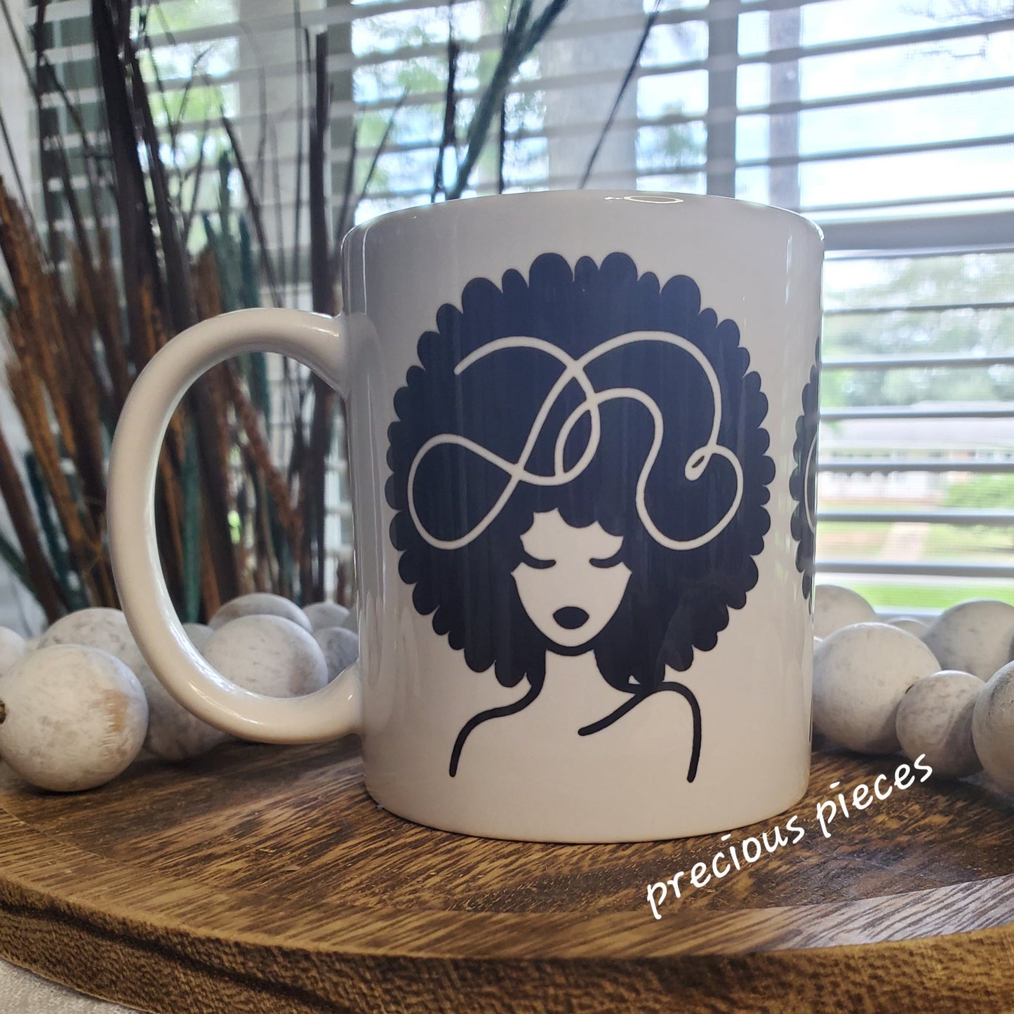 Abstract Afro Mug