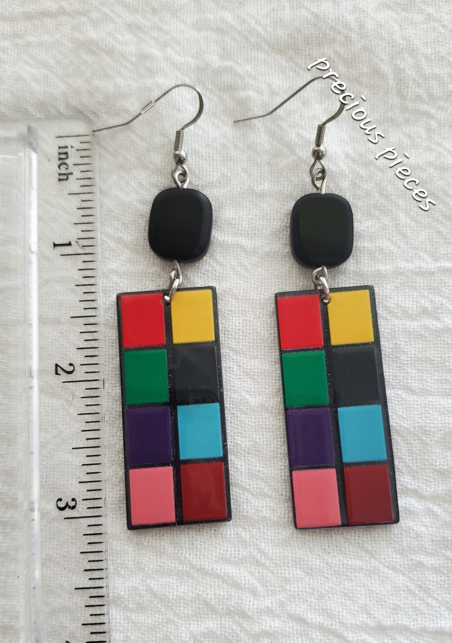 Rubik's Cube Earrings