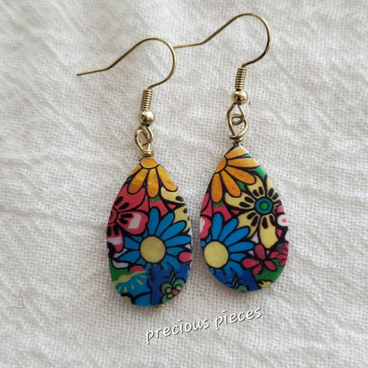 Floral Teardrop Earrings