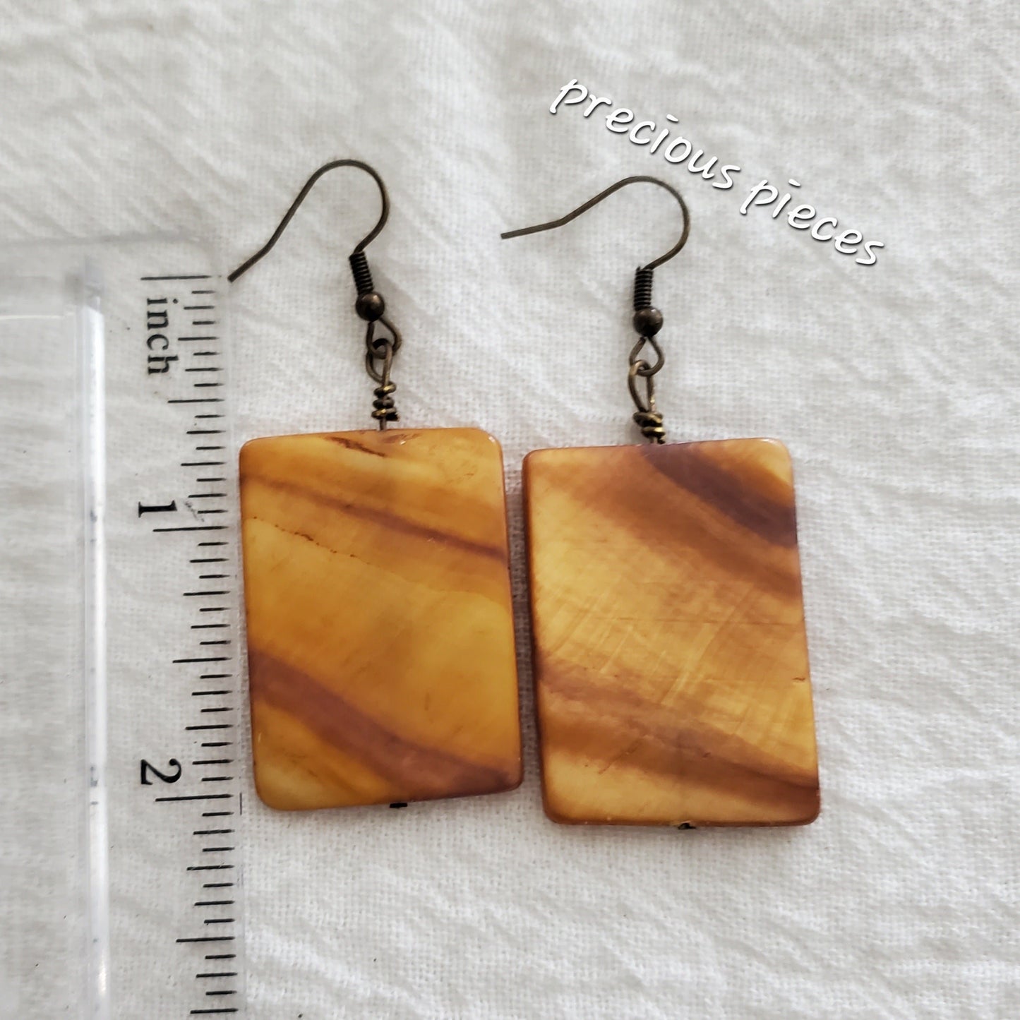 Golden Brown Glass Bead Earrings