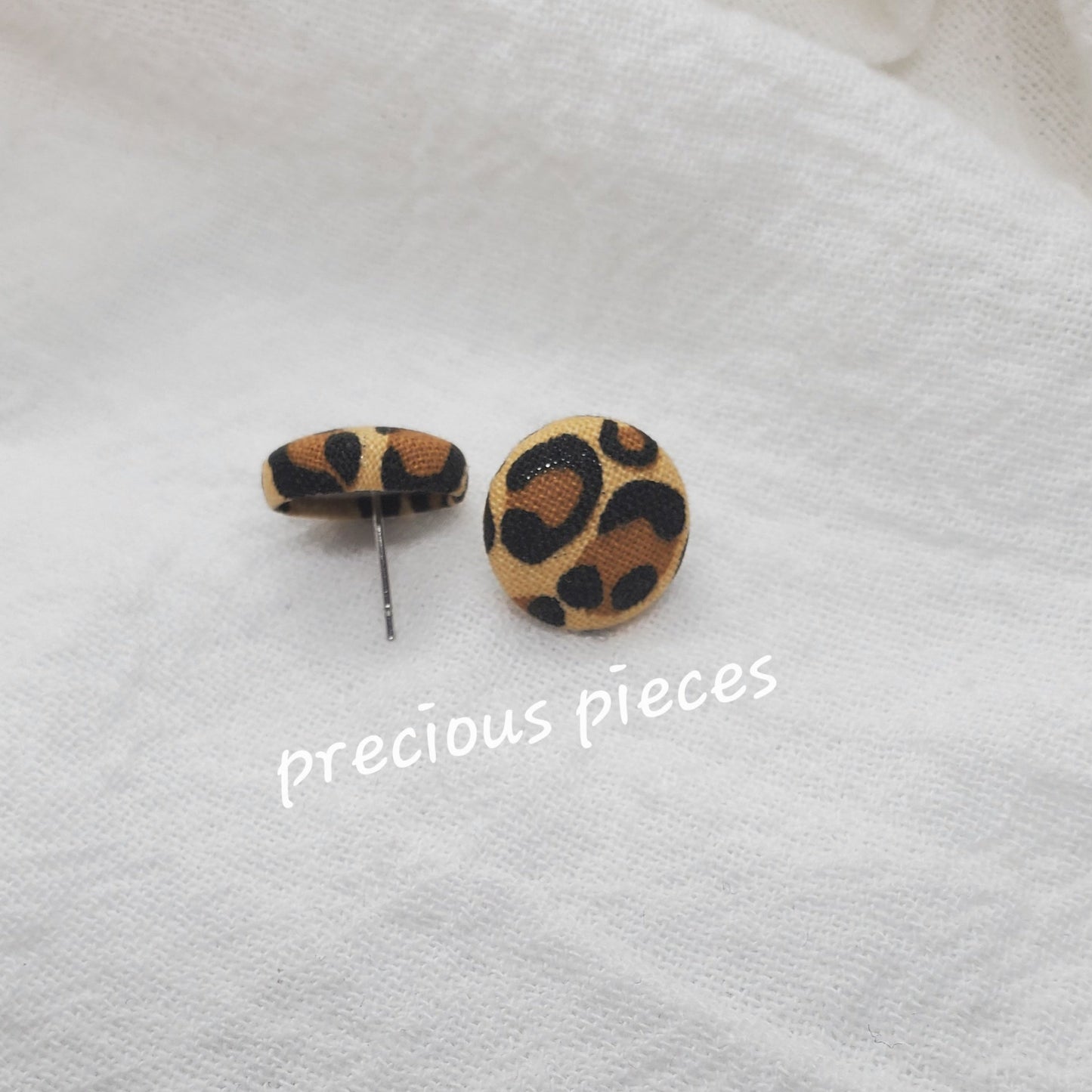 Leopard Print Fabric Earrings