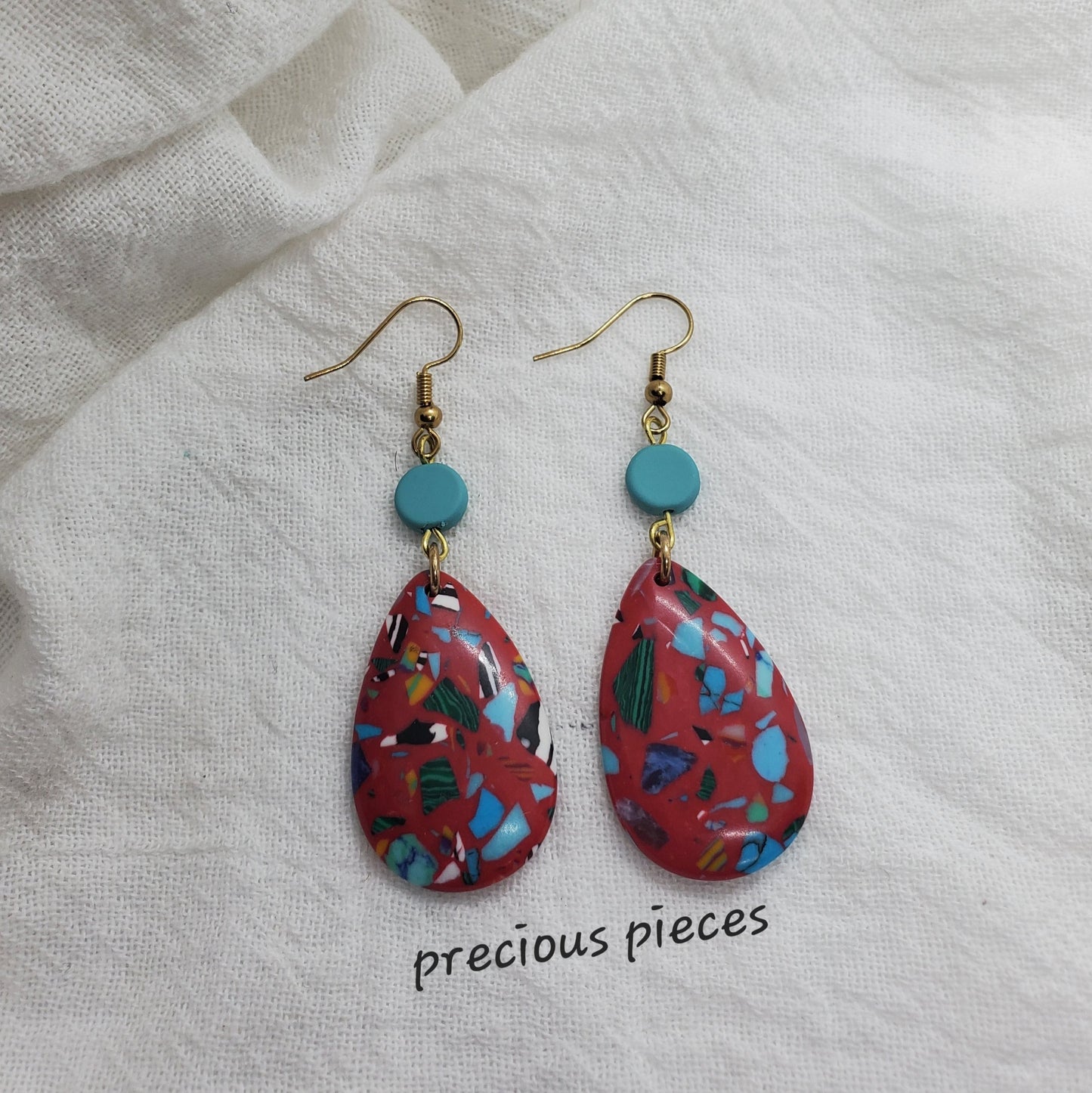 Confetti Teardrop Earrings