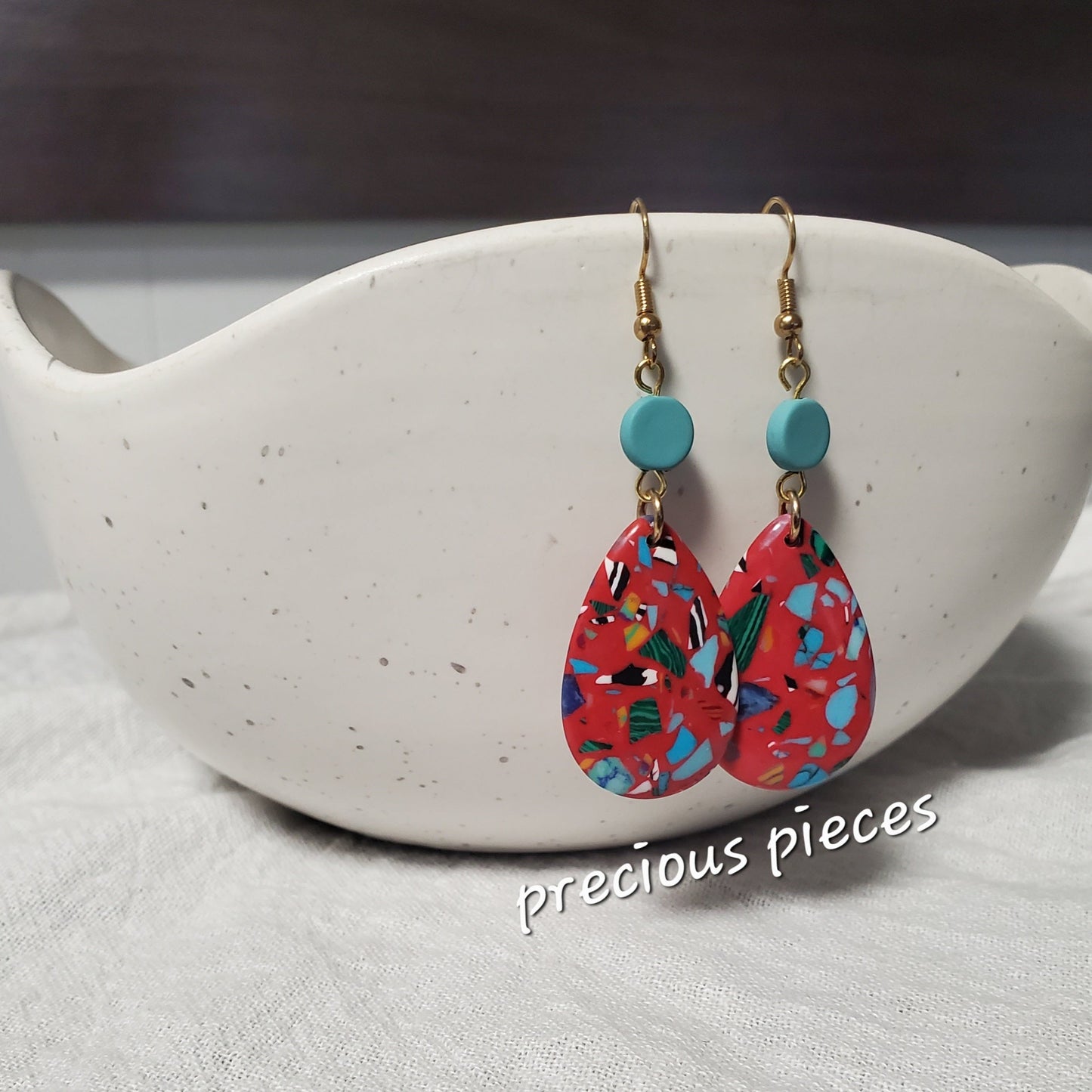 Confetti Teardrop Earrings