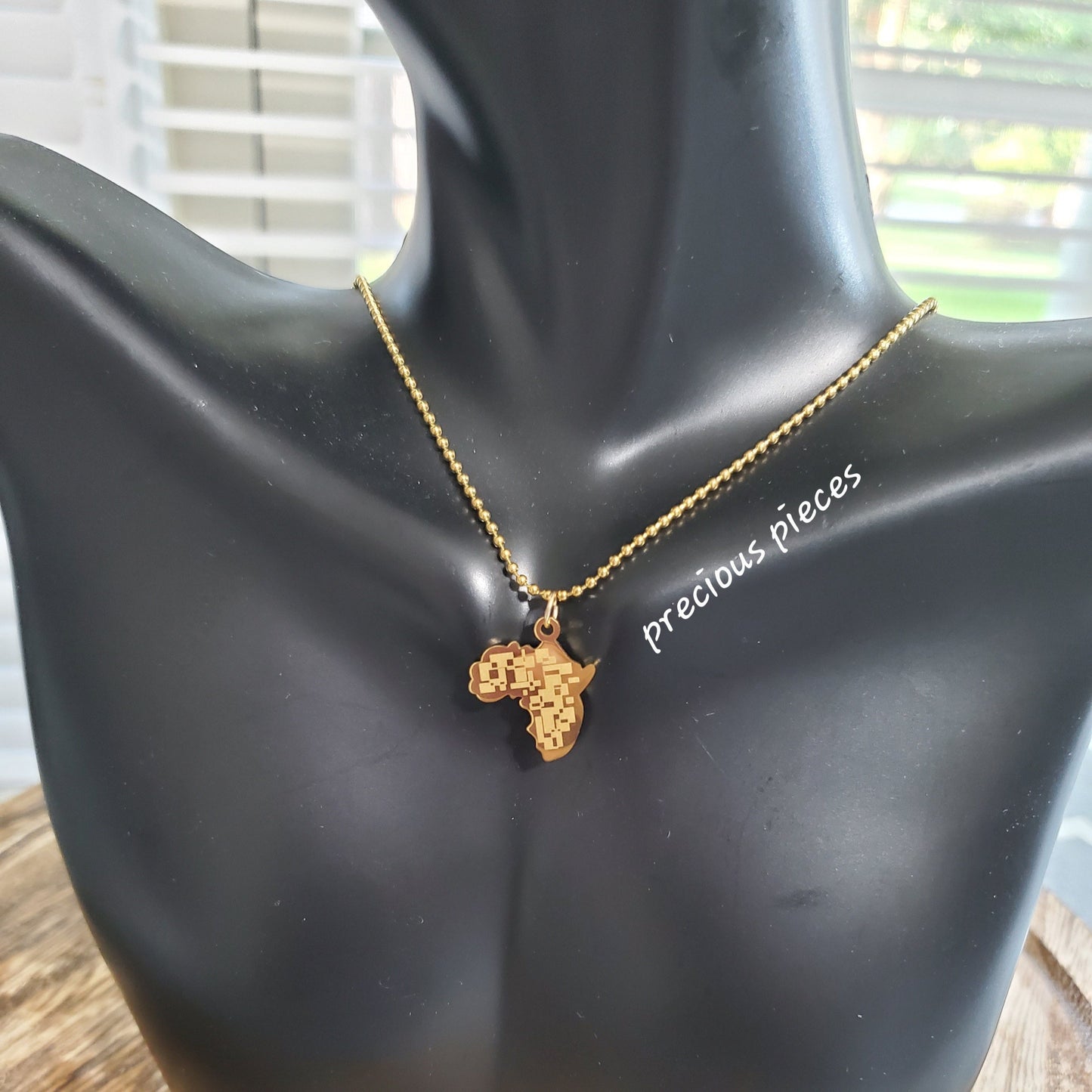 Africa Map Necklace-Countries (click for more options)