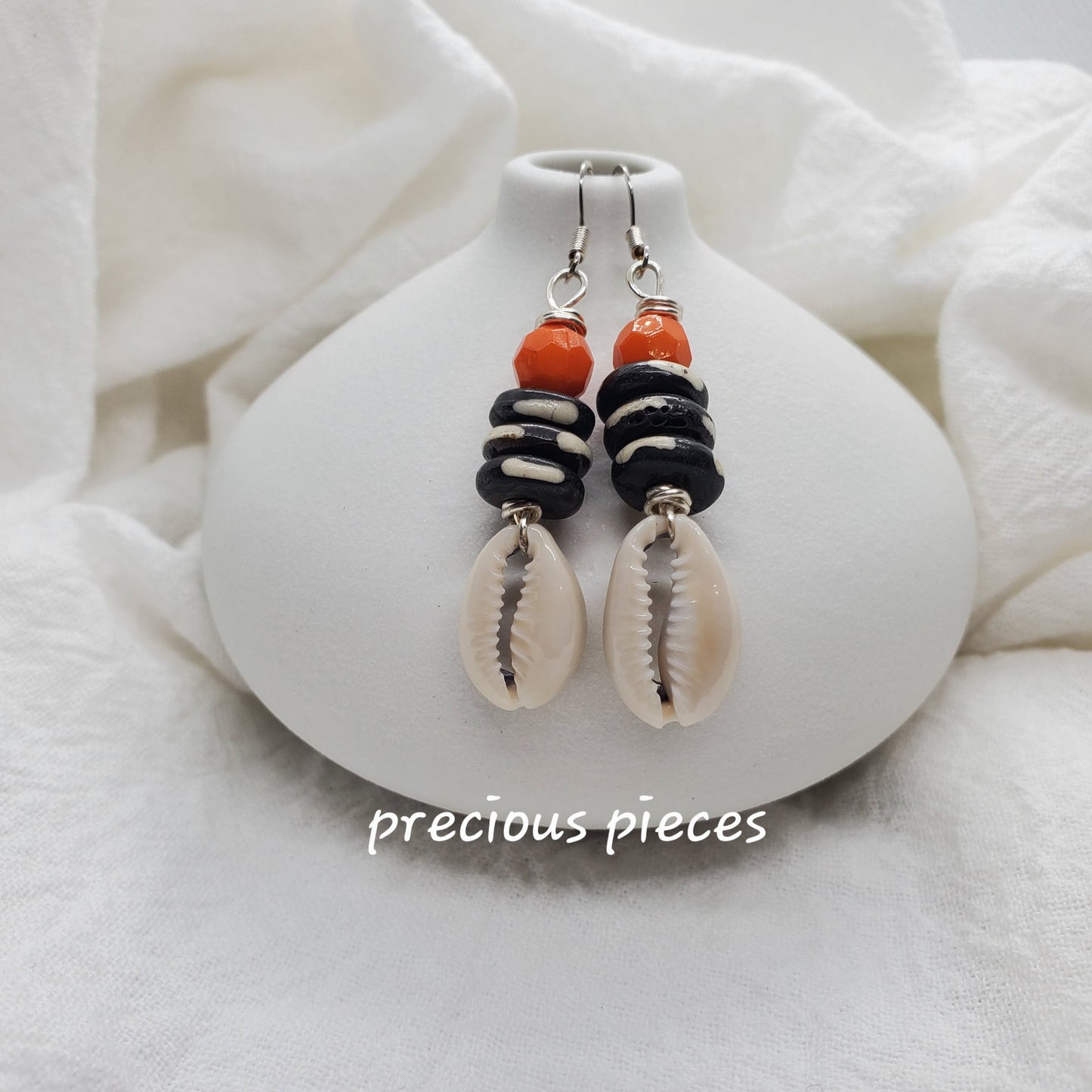 Cowrie Shell Earrings (Click picture for more colors)