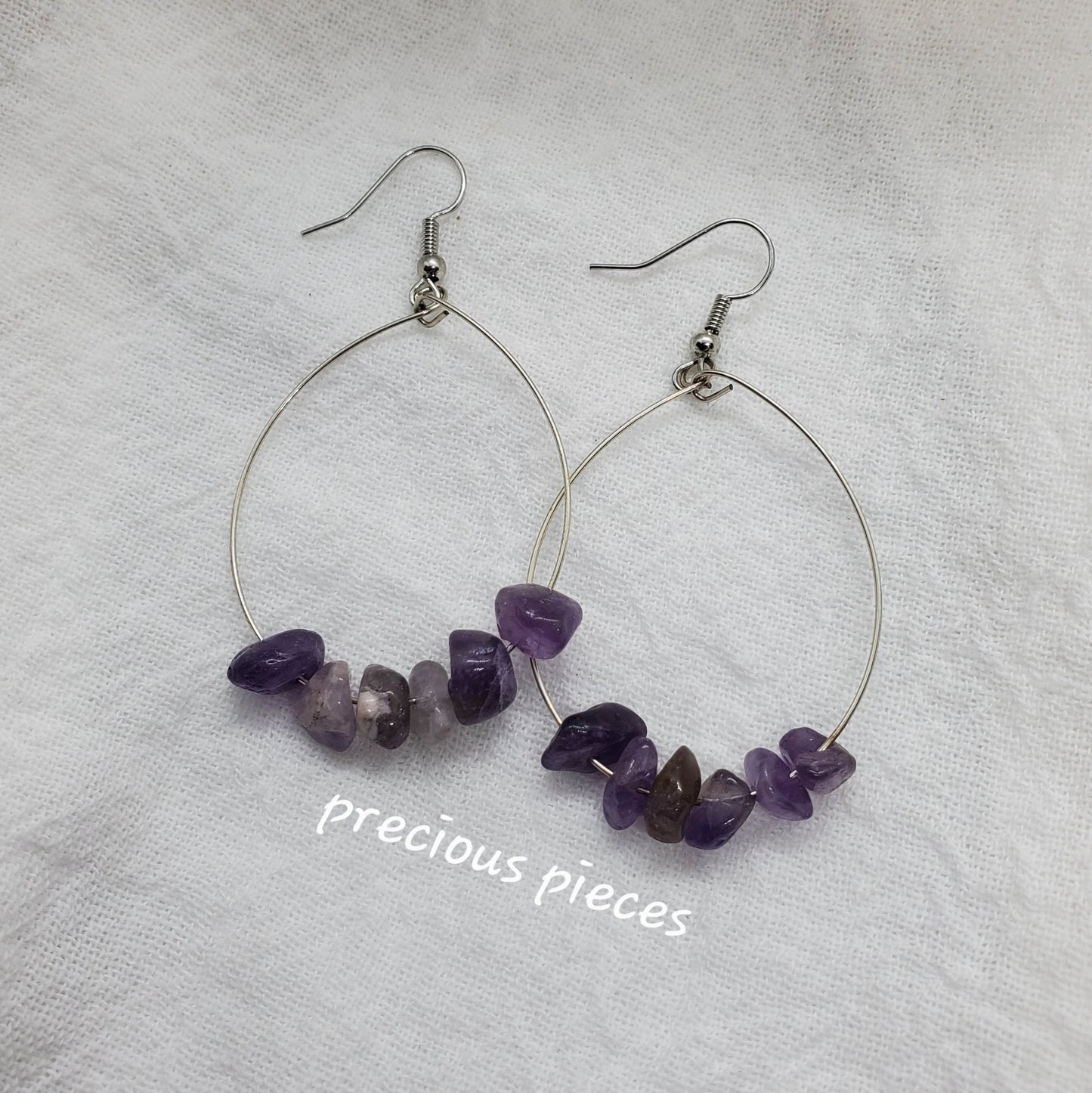 Amethyst Chip Bead Earrings