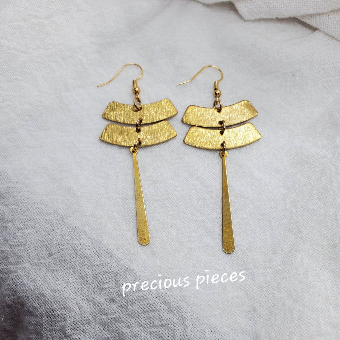 Brass Drop Earrings