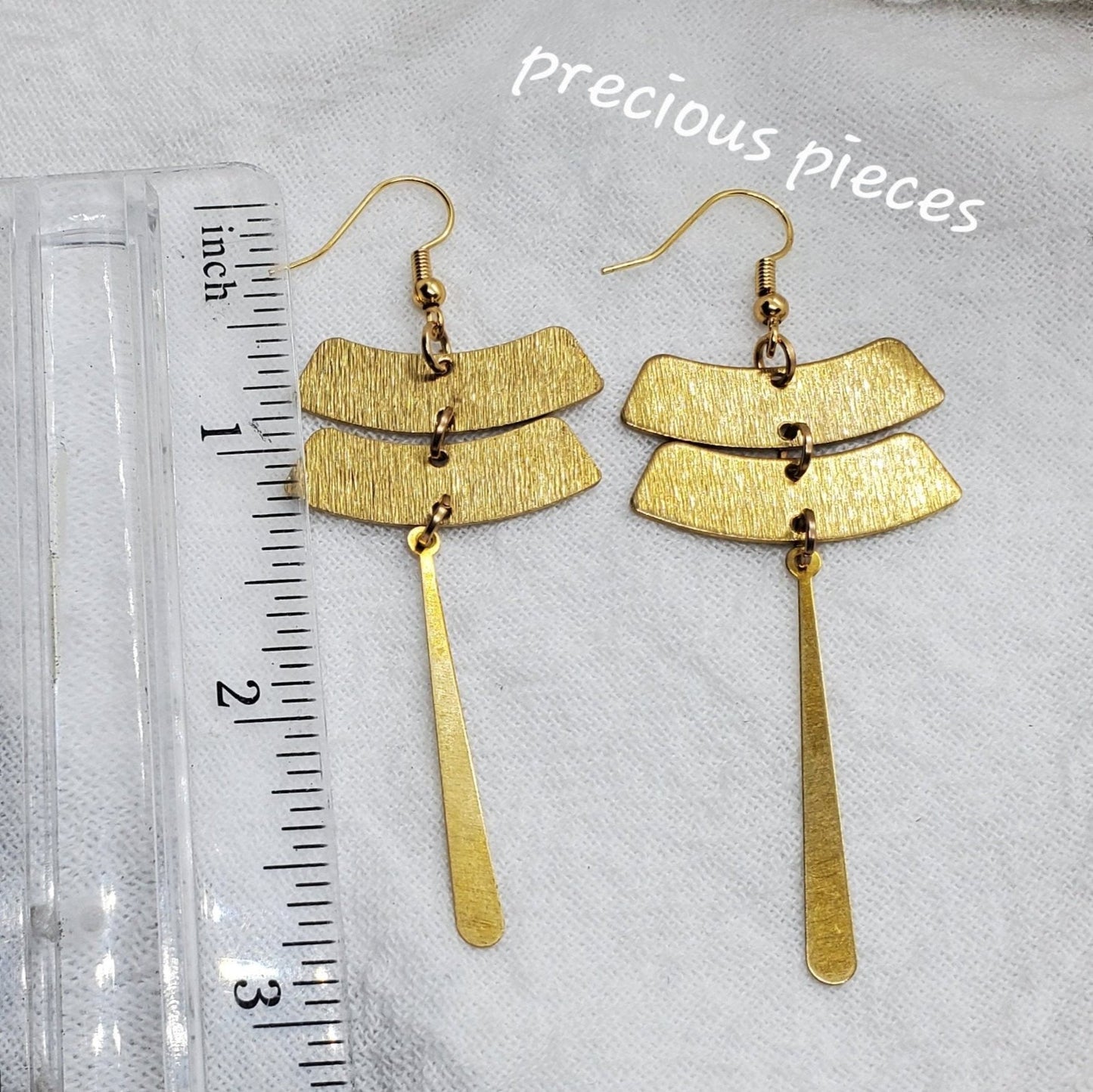 Brass Drop Earrings