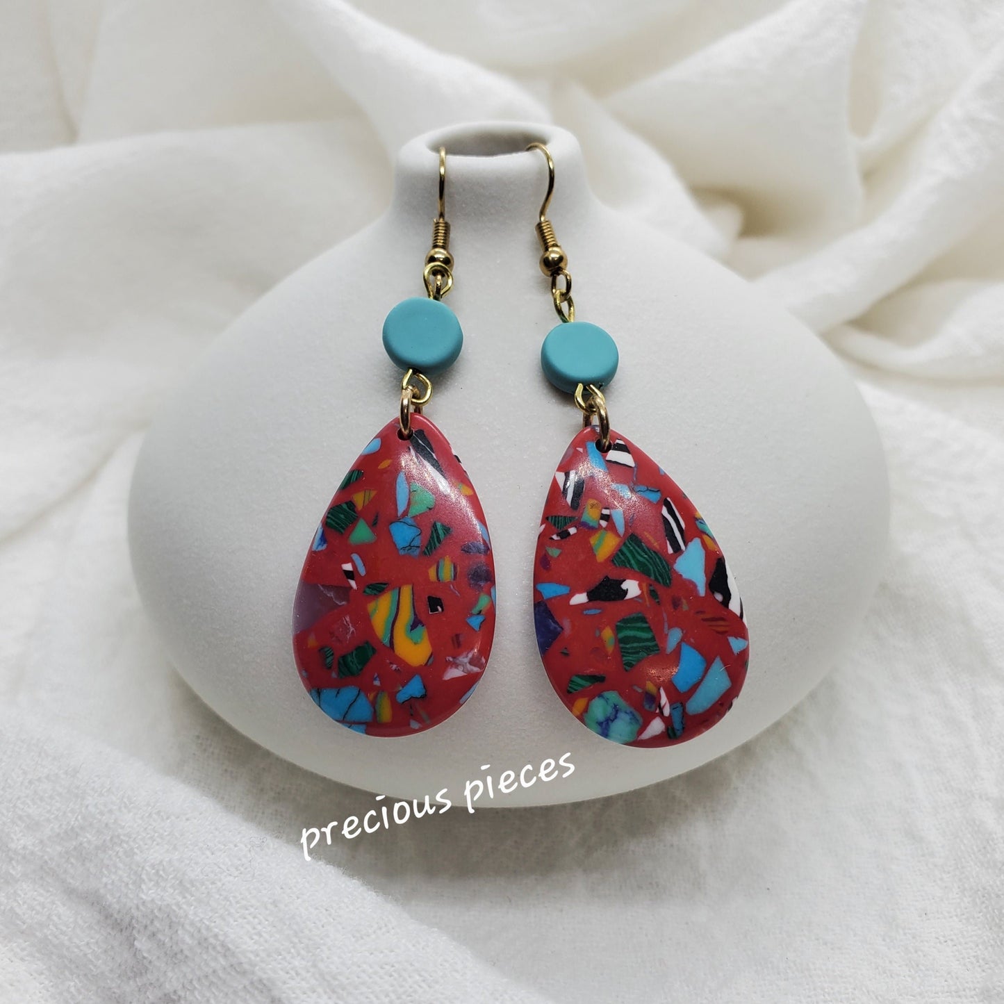 Confetti Teardrop Earrings