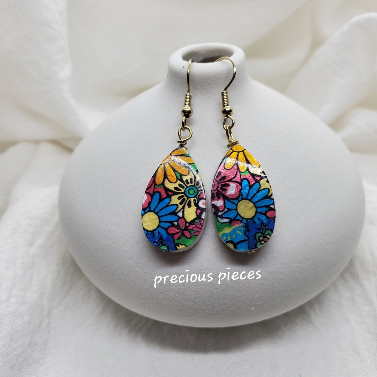 Floral Teardrop Earrings