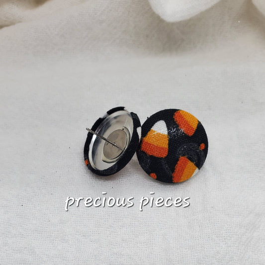 Candy Corn(3) Halloween Fabric Earrings