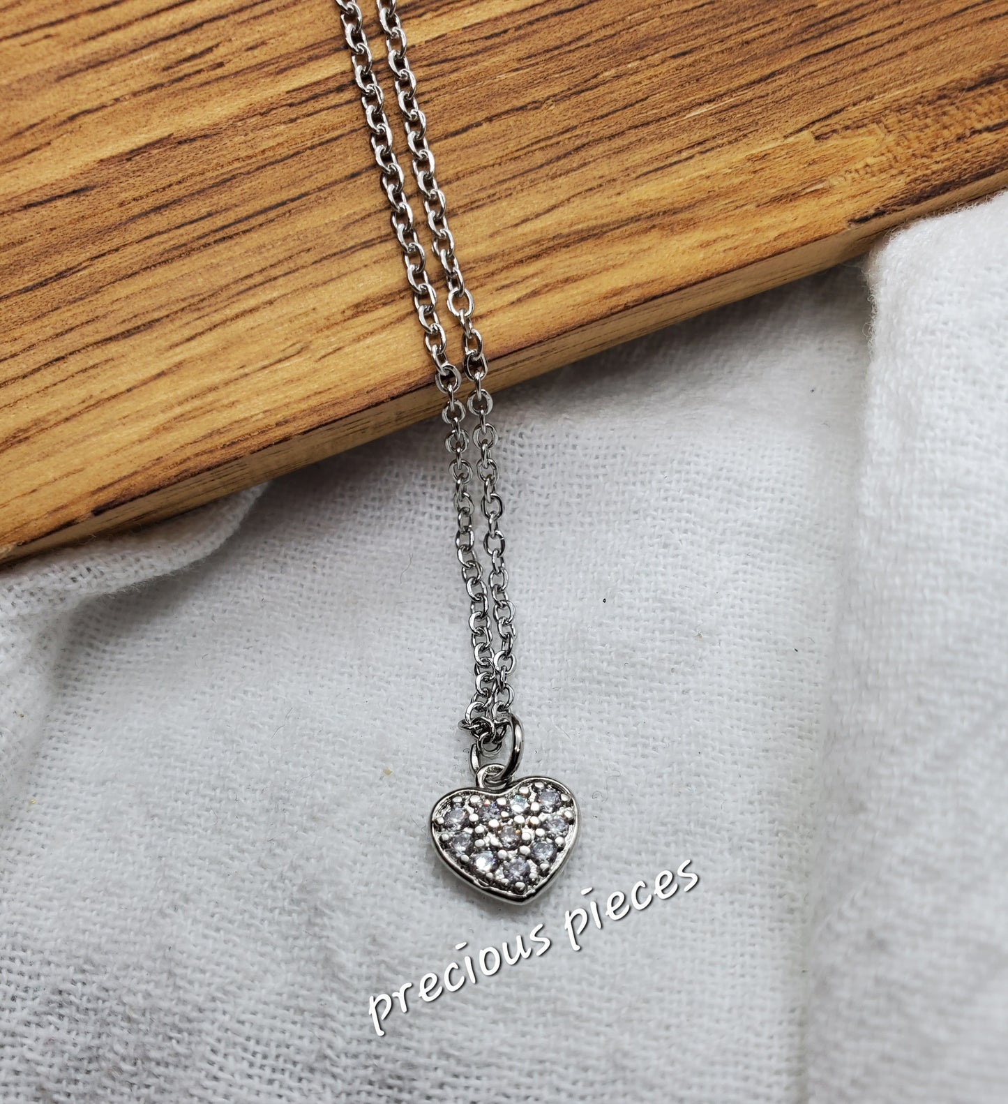 Platinum Heart Necklace