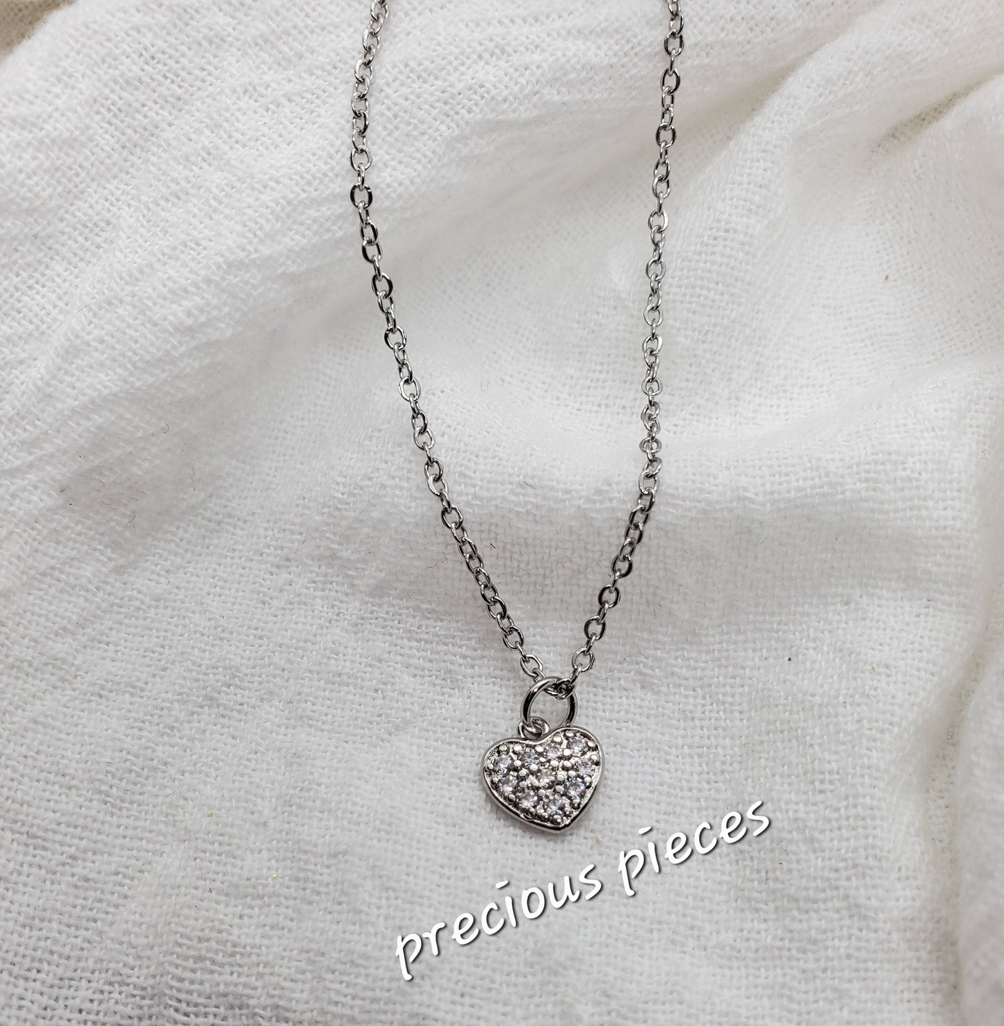 Platinum Heart Necklace