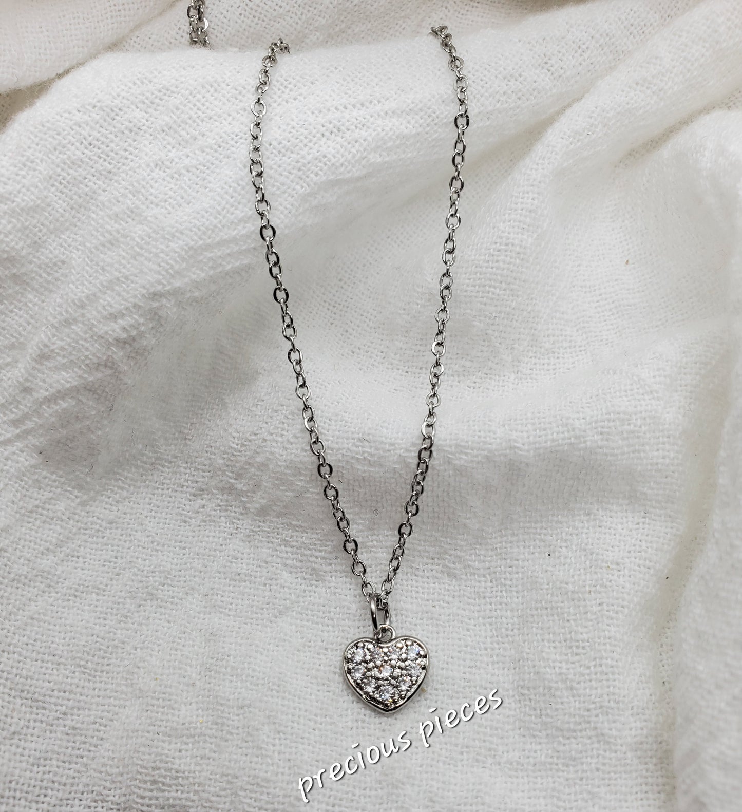 Platinum Heart Necklace