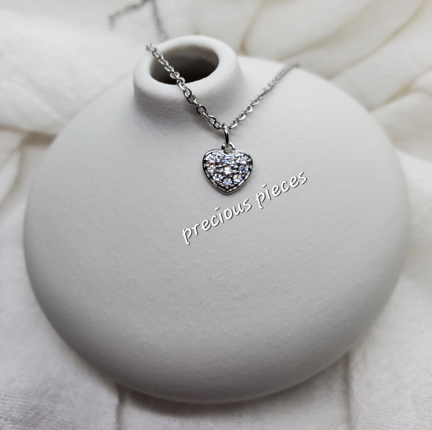 Platinum Heart Necklace