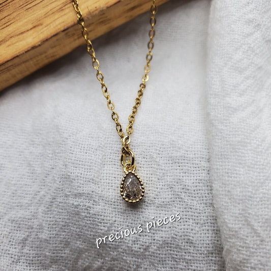 Dainty Teardrop Necklace (click for more colors)