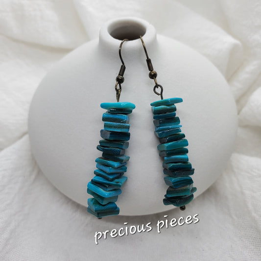 Turquoise Natural Shell Earrings