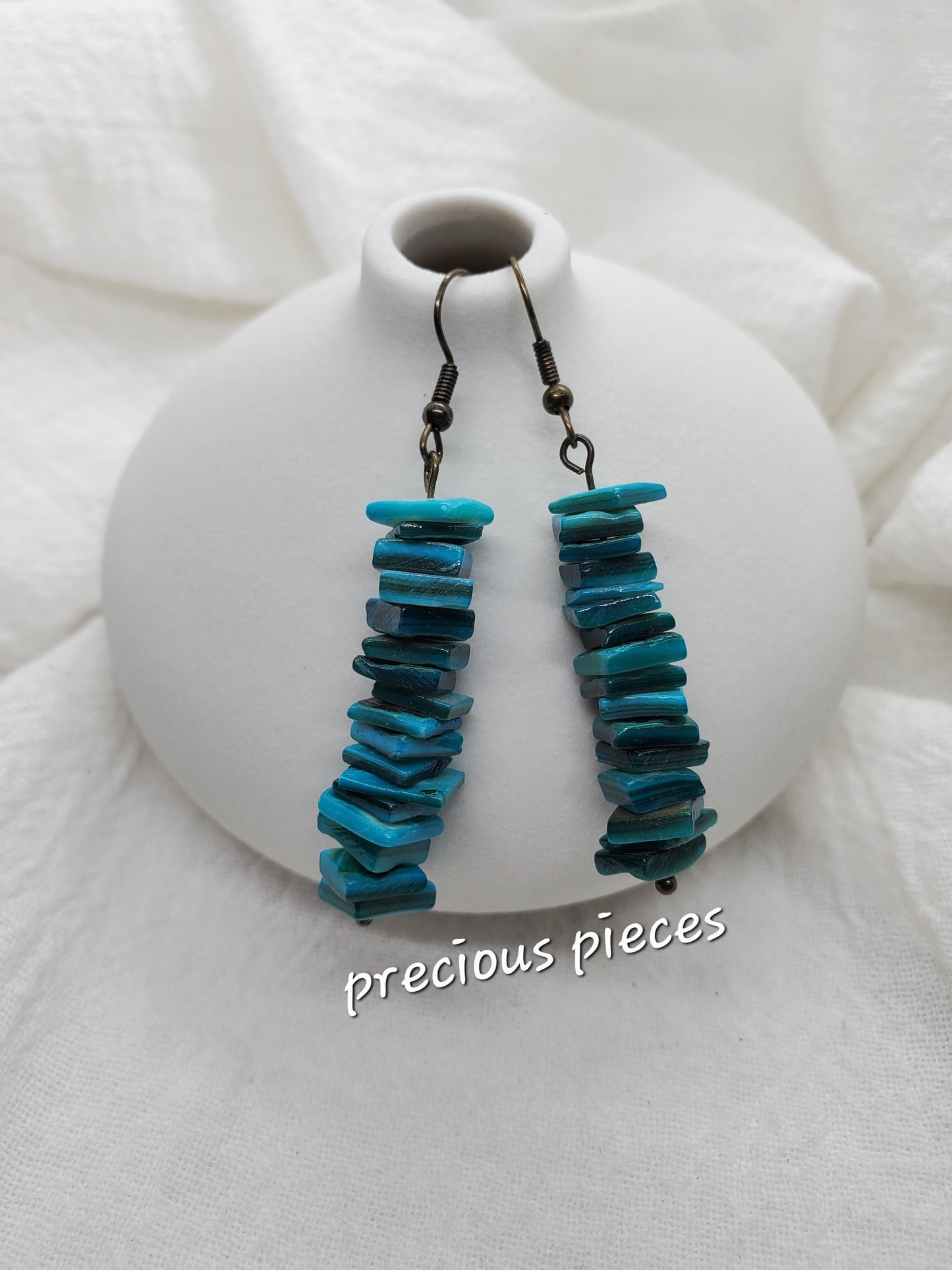 Turquoise Natural Shell Earrings