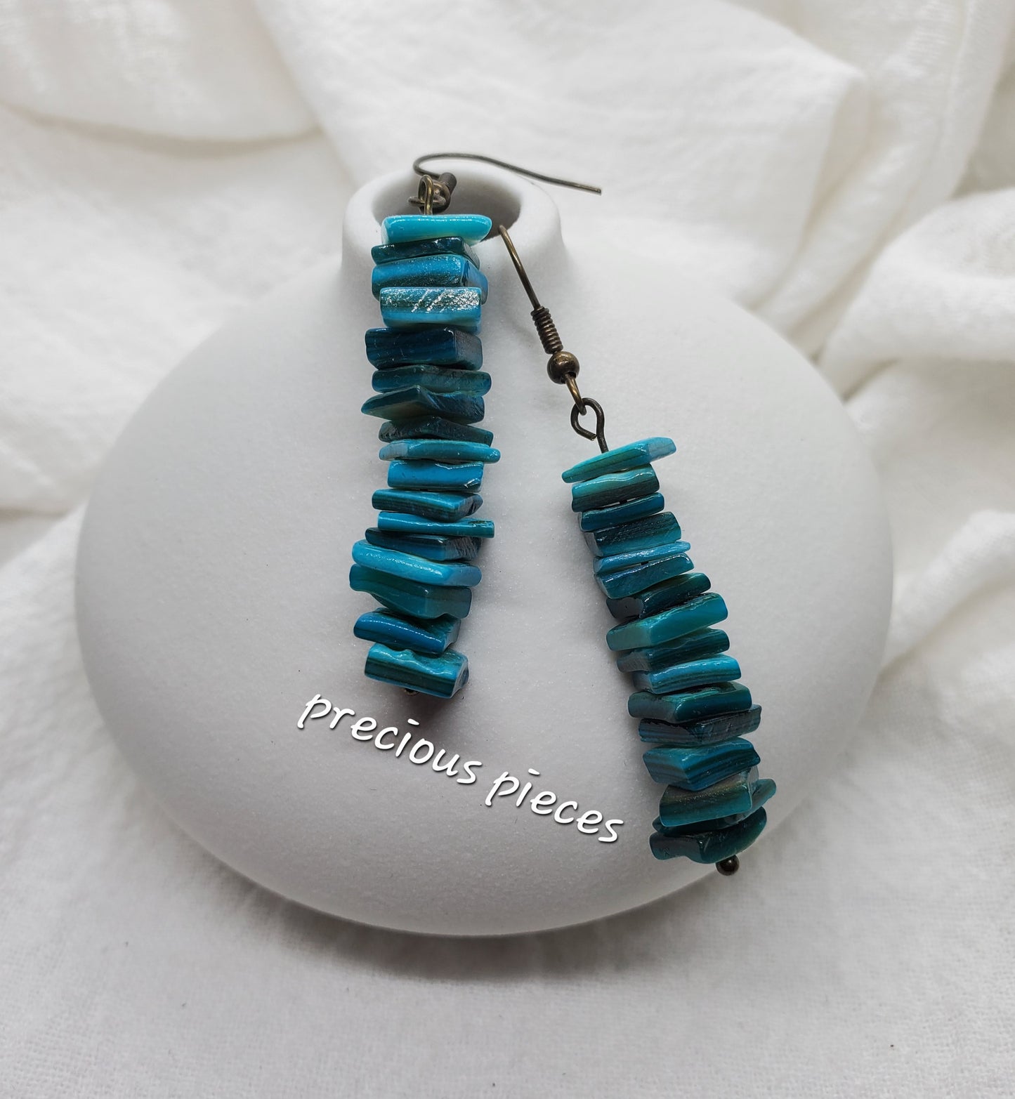 Turquoise Natural Shell Earrings