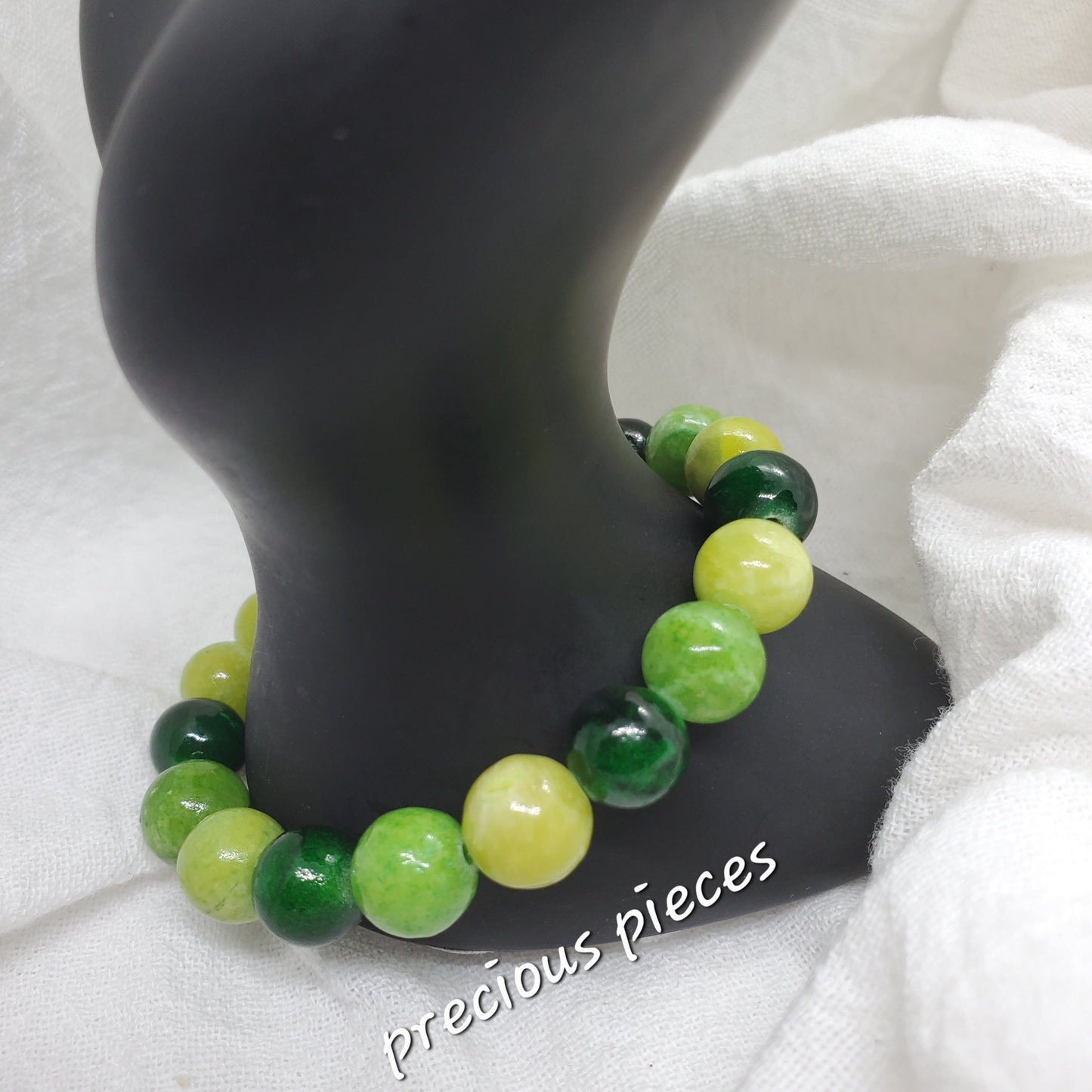 Green Jade Beaded Bracelets