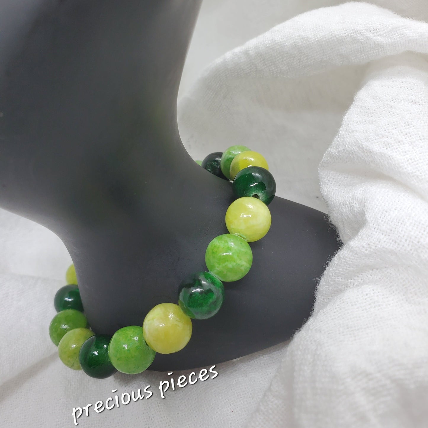 Green Jade Beaded Bracelets