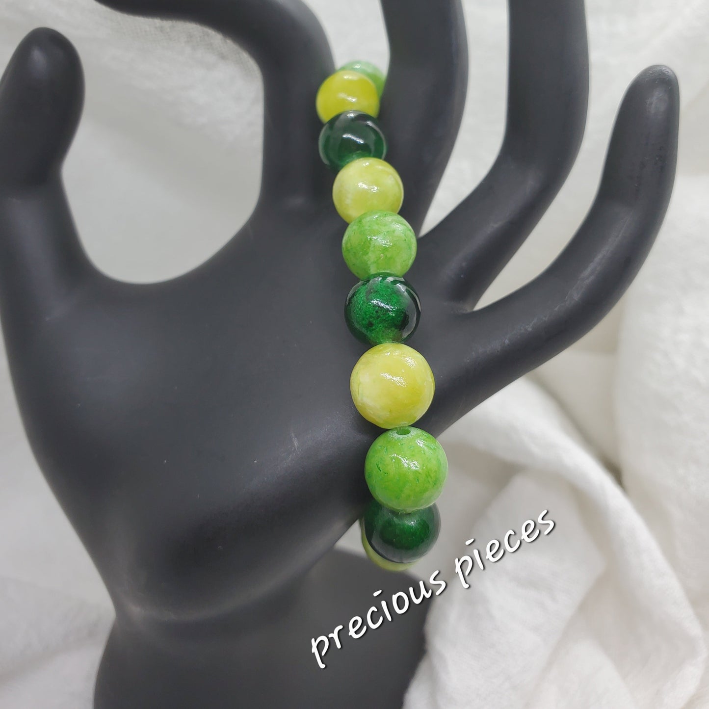 Green Jade Beaded Bracelets