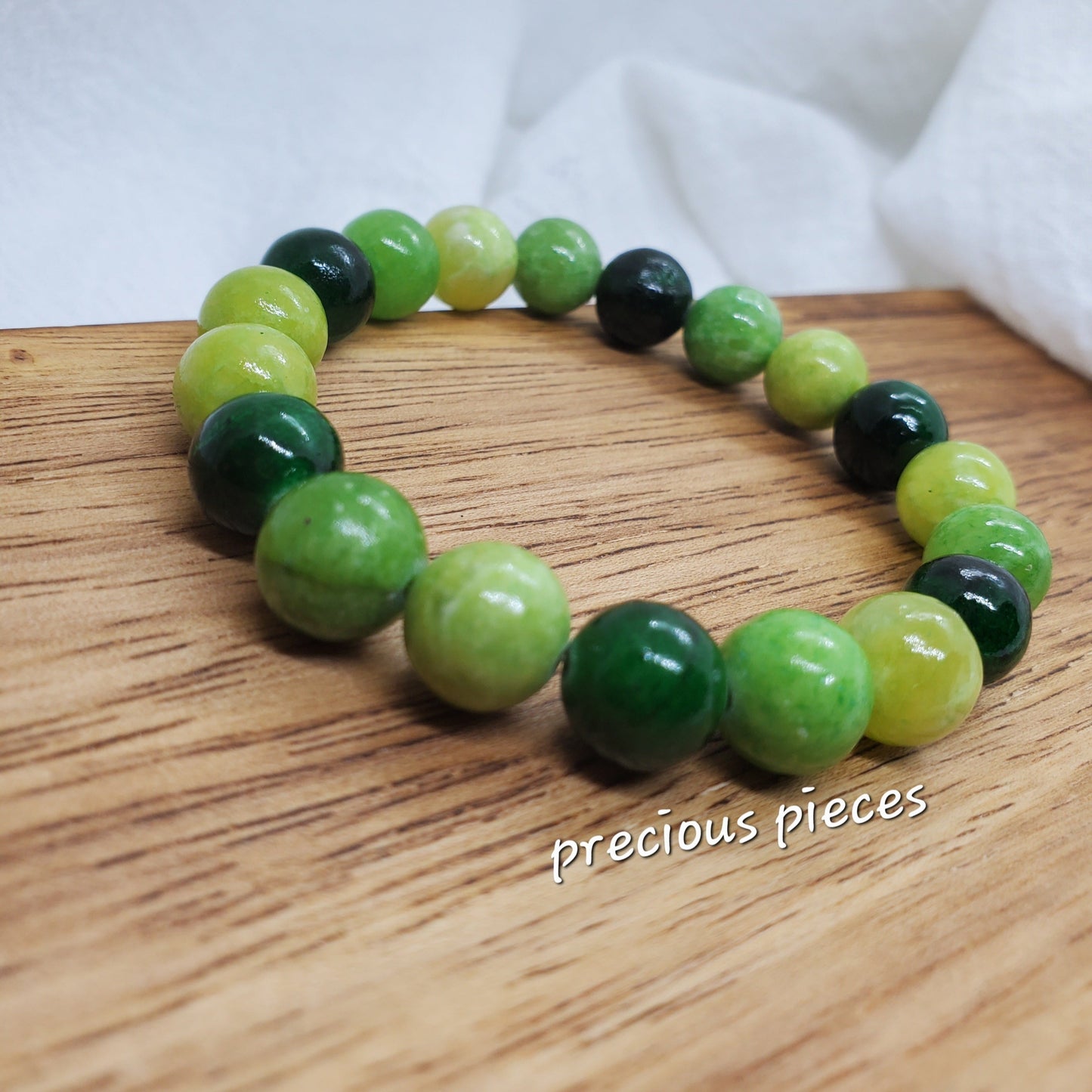 Green Jade Beaded Bracelets