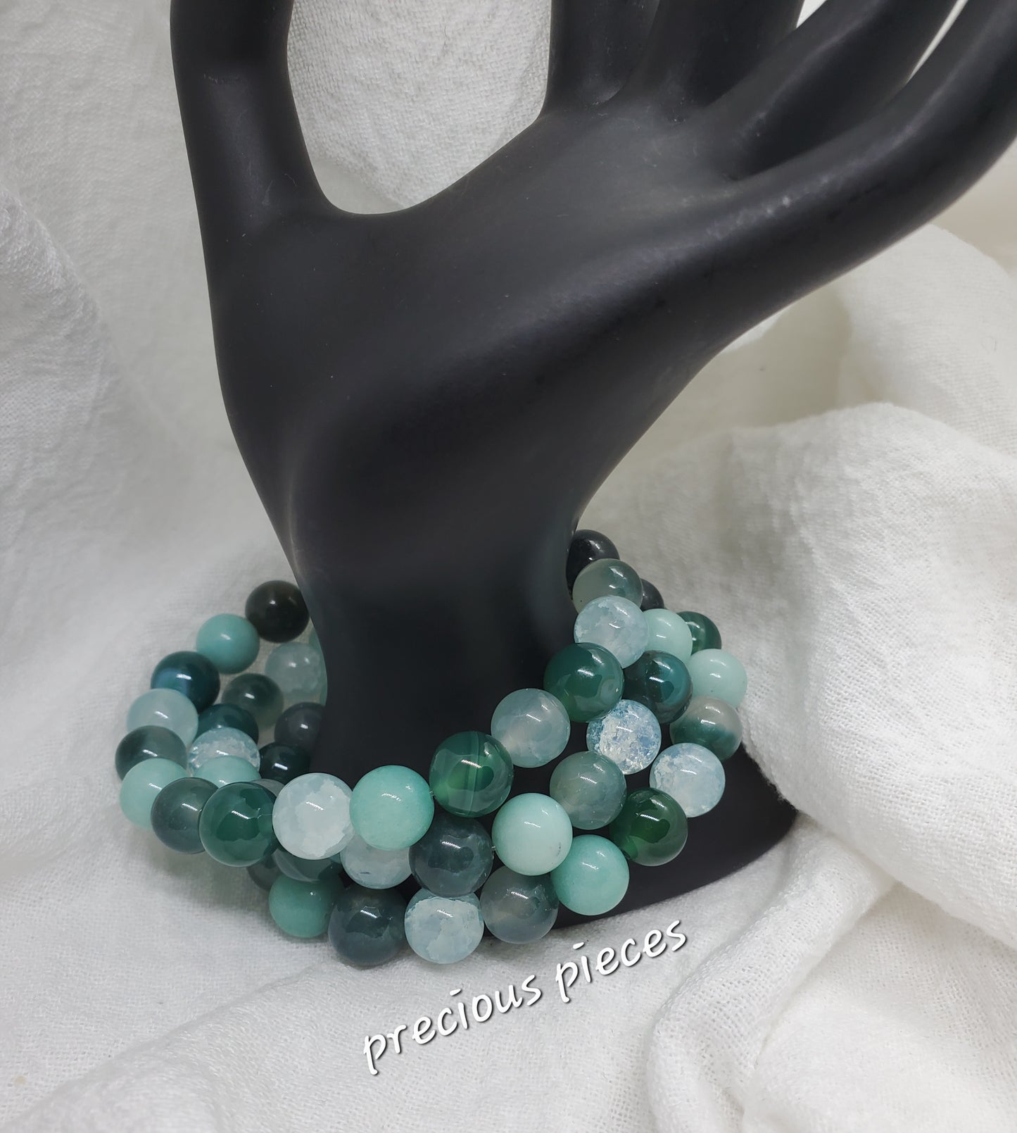 Minty Green Beaded Bracelets