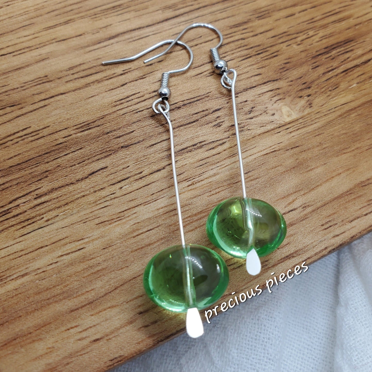 Green Nugget Drop Earrings (click for more options)