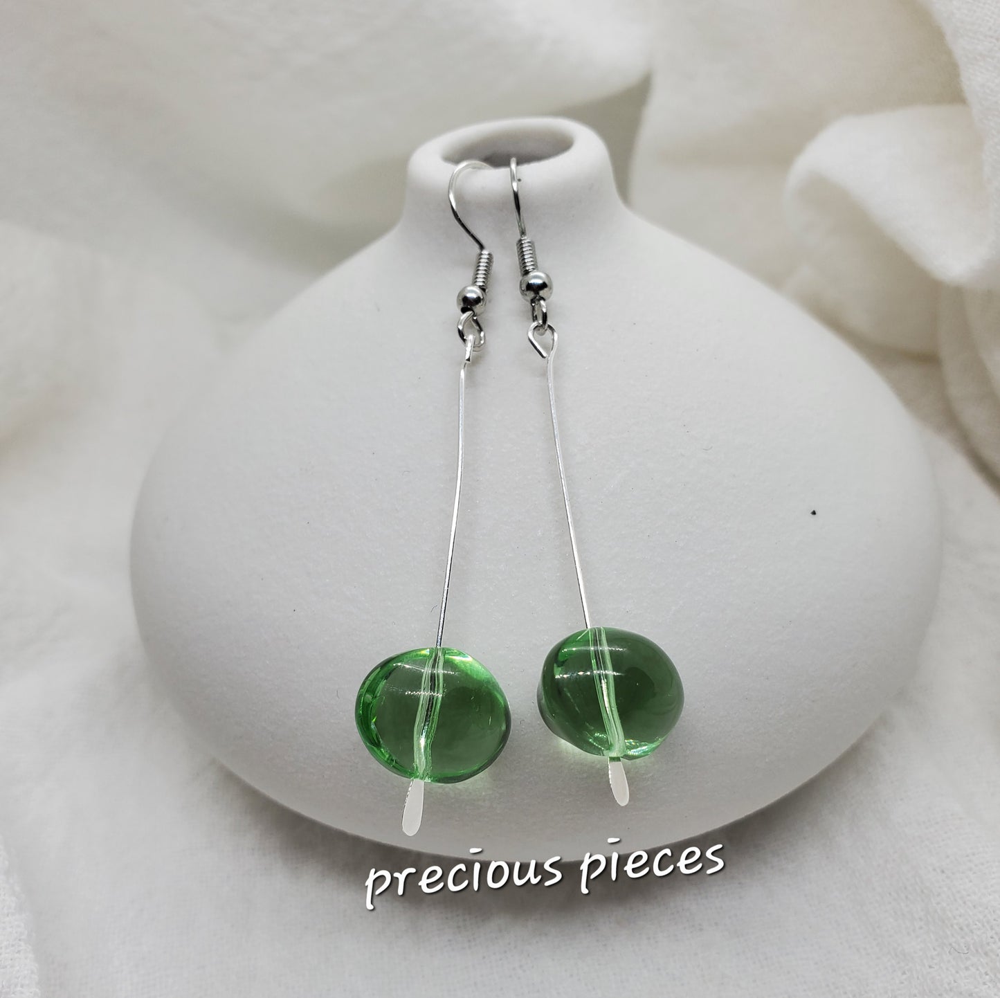 Green Nugget Drop Earrings (click for more options)