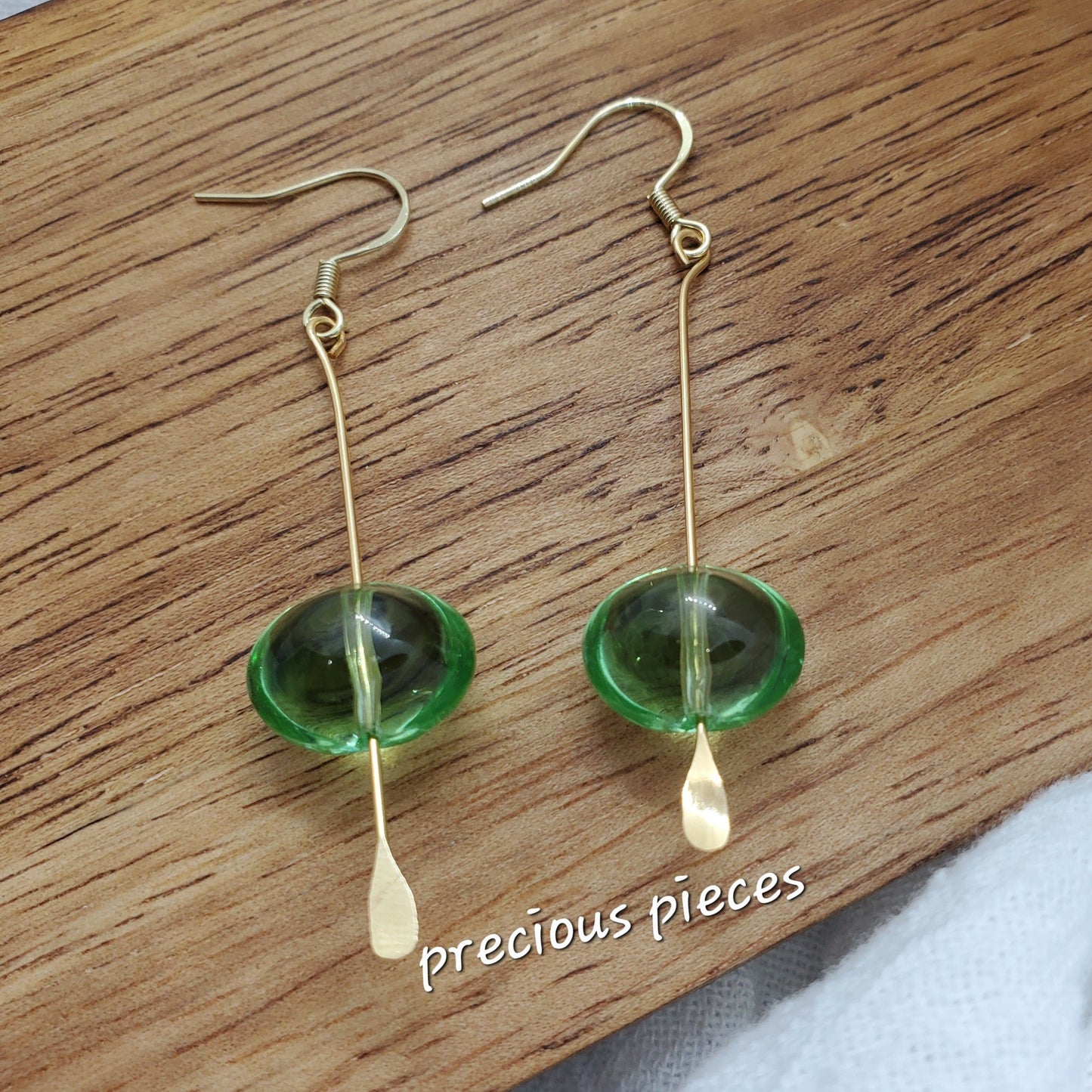 Green Nugget Drop Earrings (click for more options)