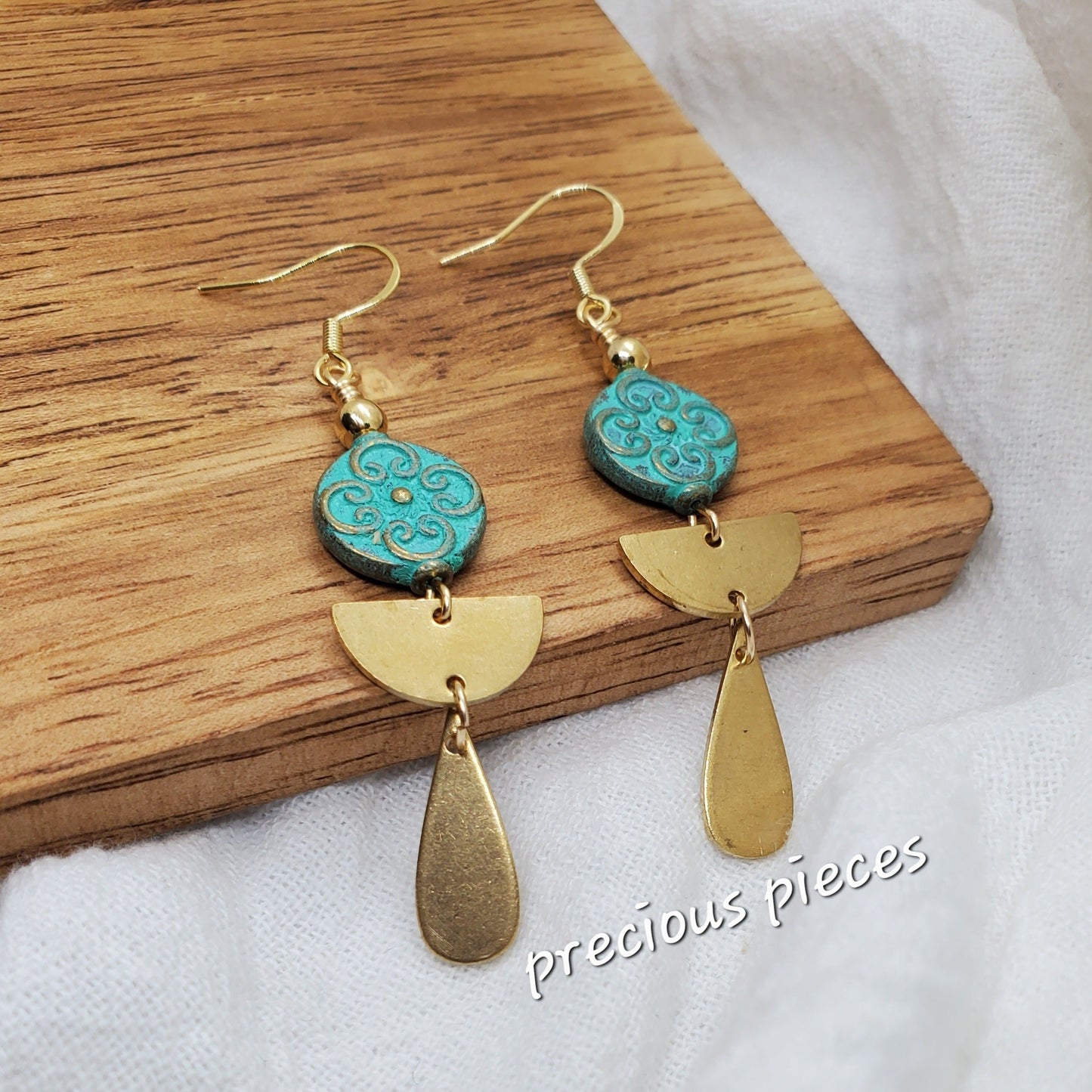 Brass Teardrop Earrings