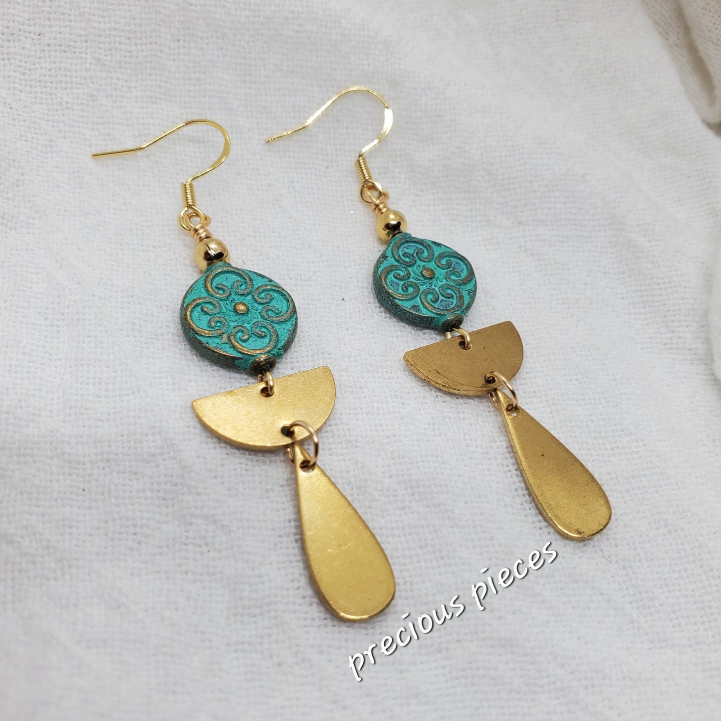 Brass Teardrop Earrings