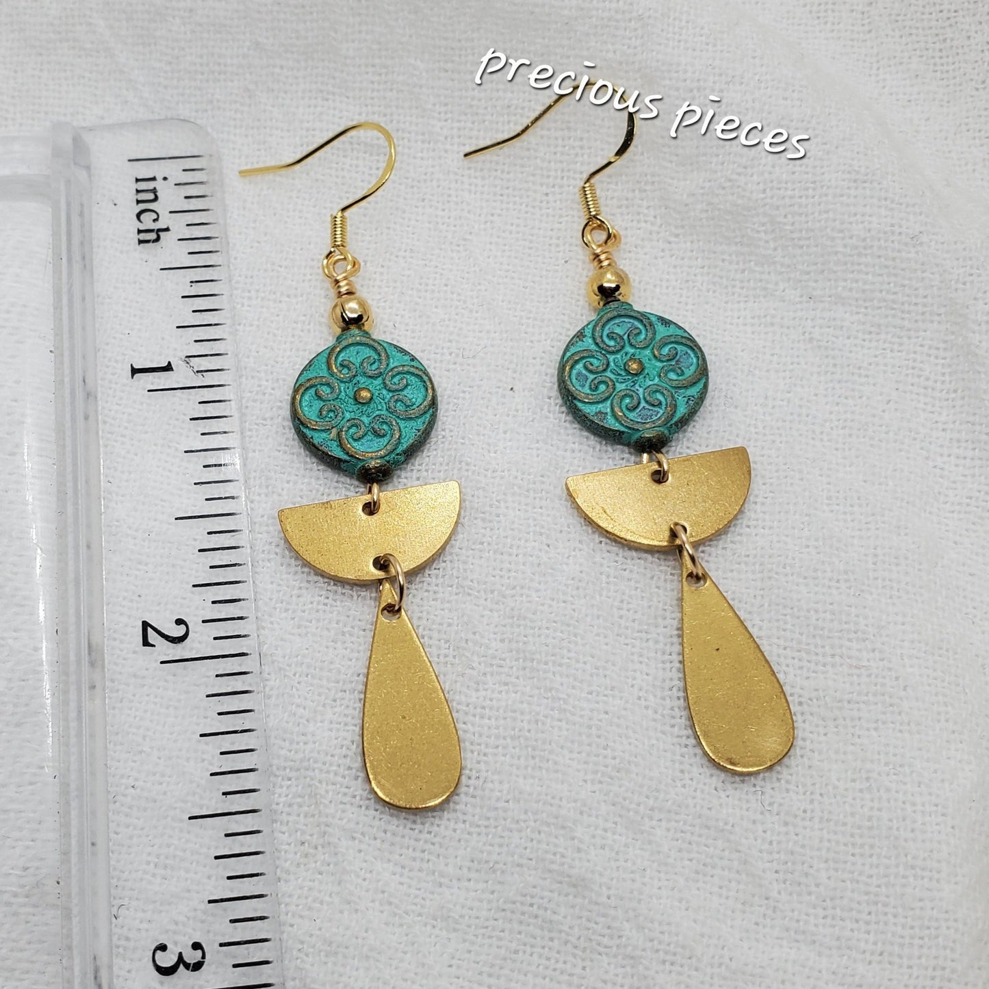 Brass Teardrop Earrings