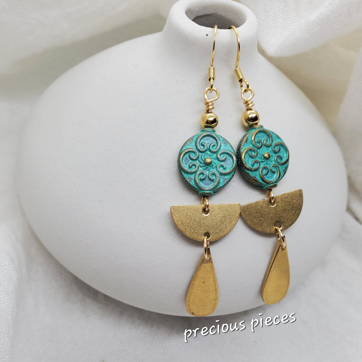 Brass Teardrop Earrings