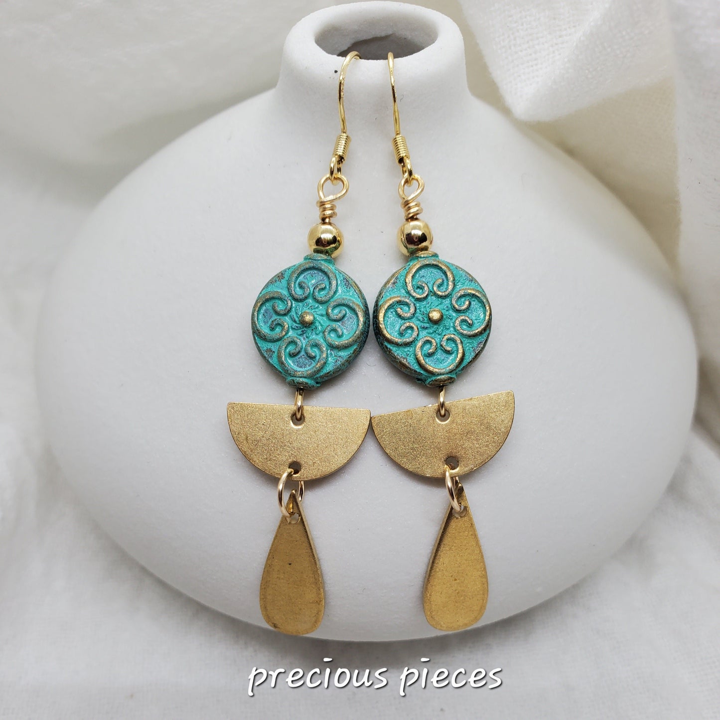 Brass Teardrop Earrings