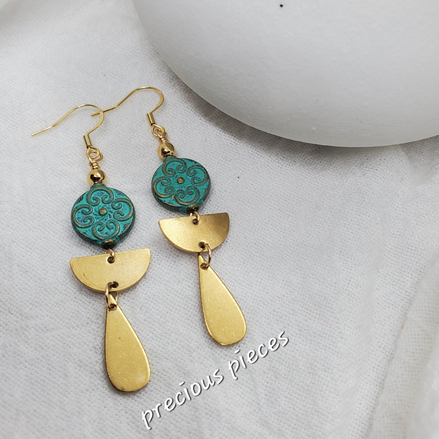 Brass Teardrop Earrings