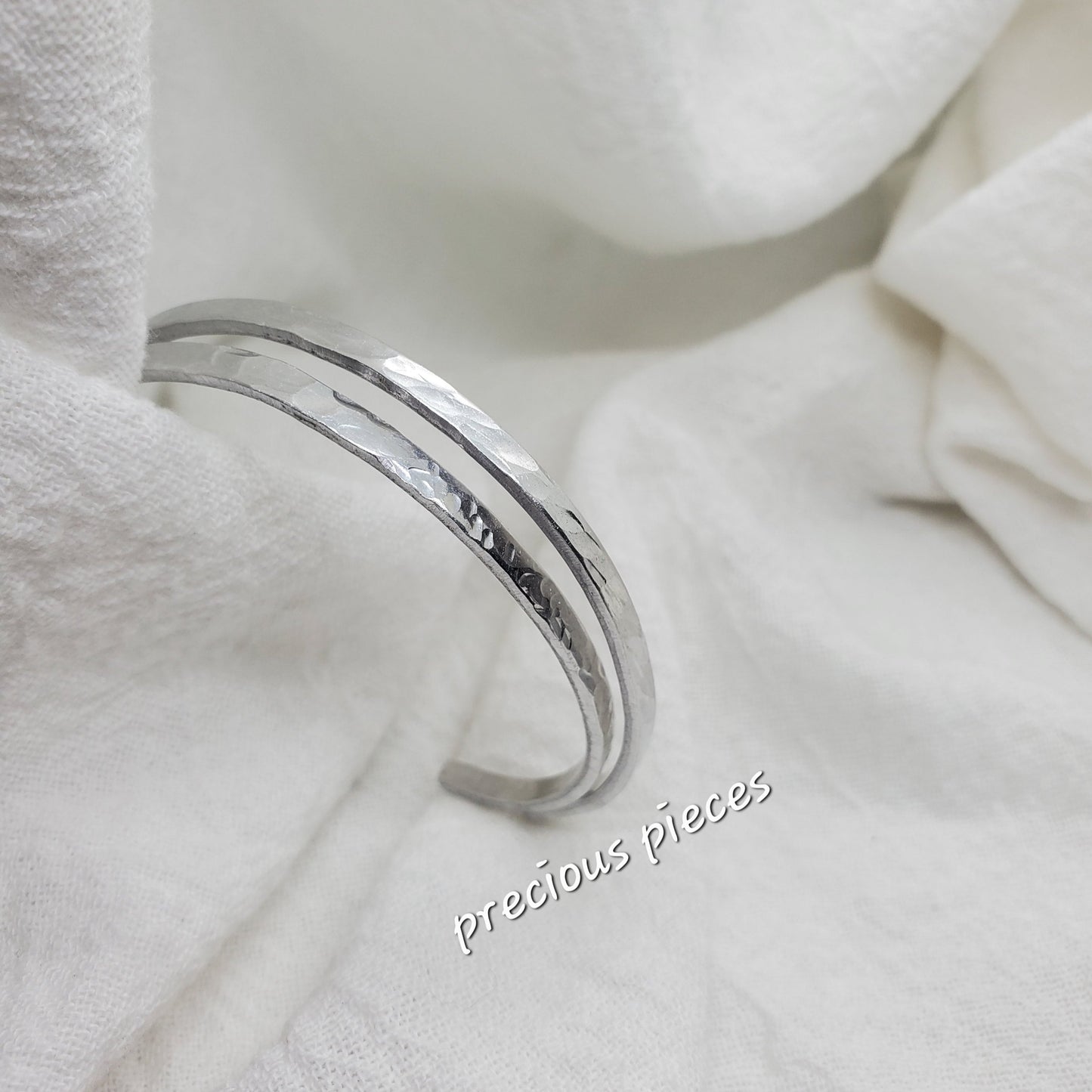 Extra Small Hammered Silver Bangles/Bracelets