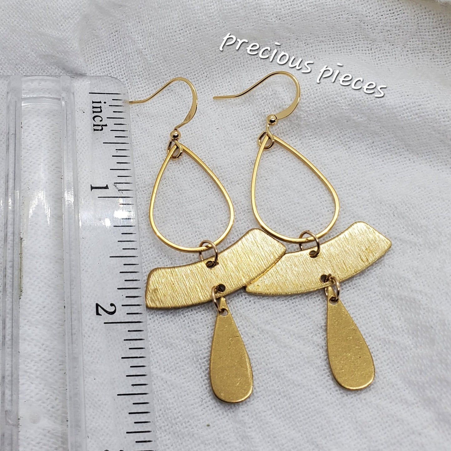 Classy Brass Teardrop Earrings