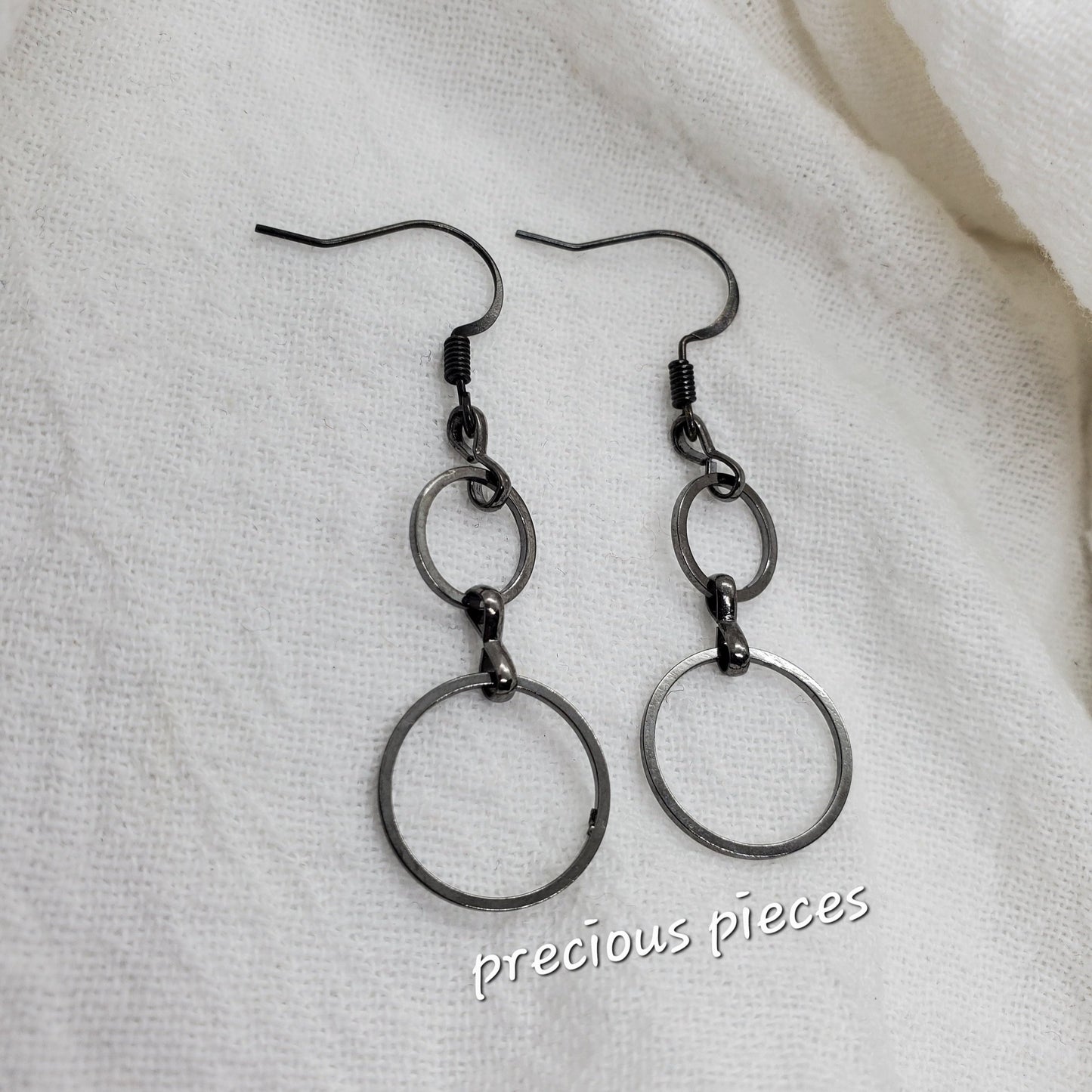 Antique Silver Chain Earrings