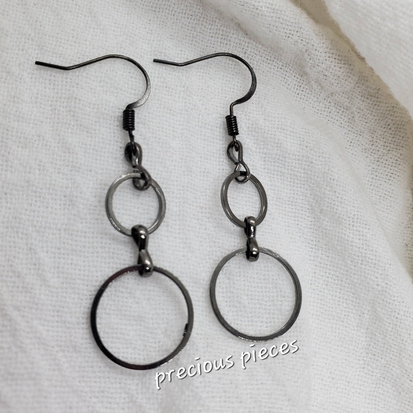 Antique Silver Chain Earrings