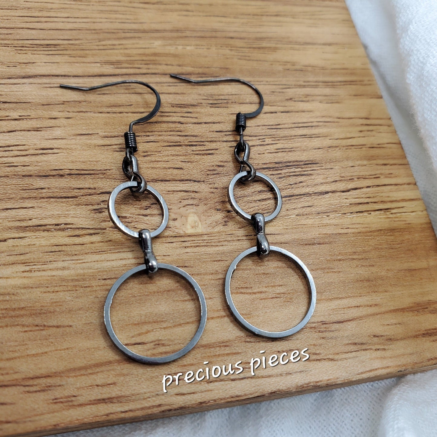 Antique Silver Chain Earrings