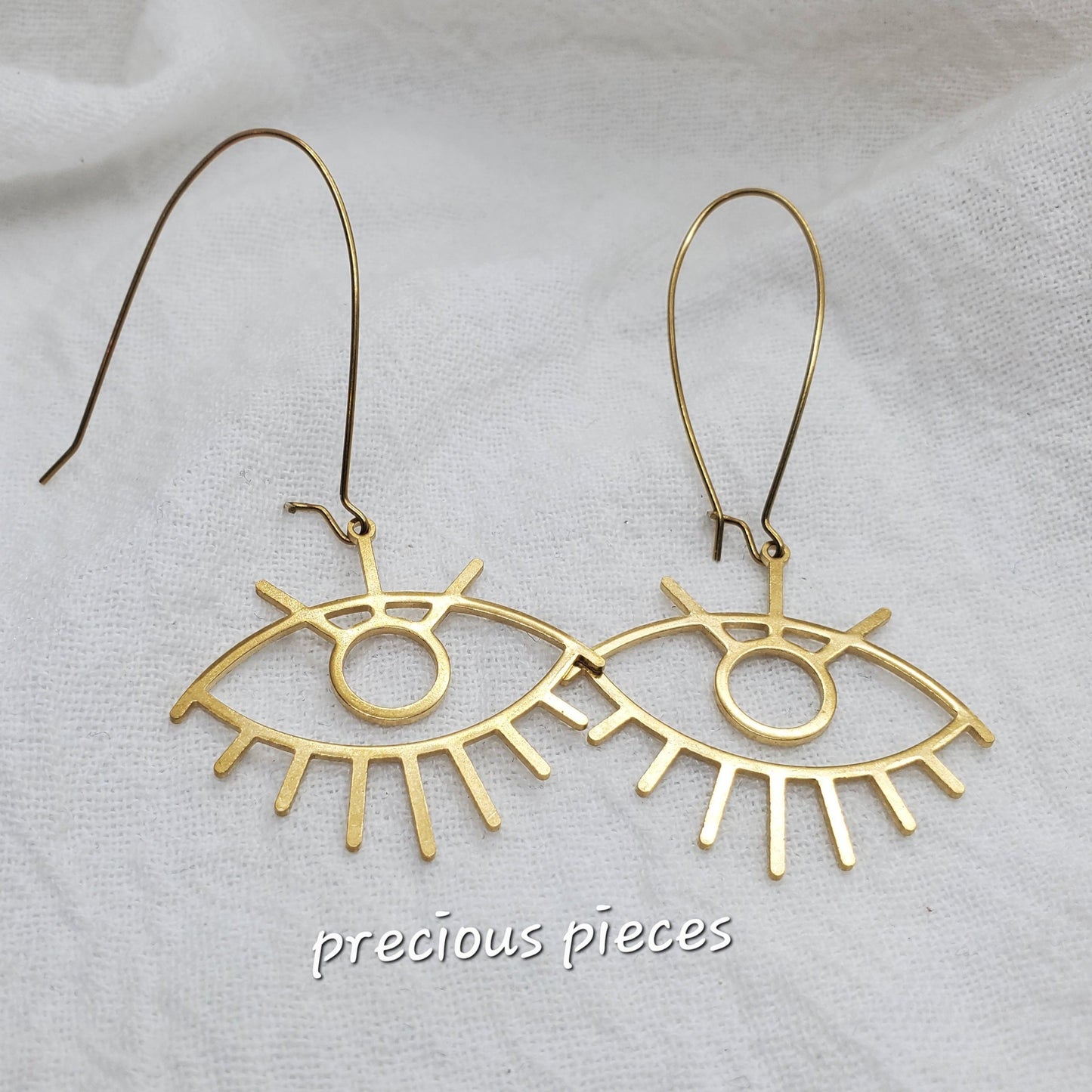 Brass Eye Earrings