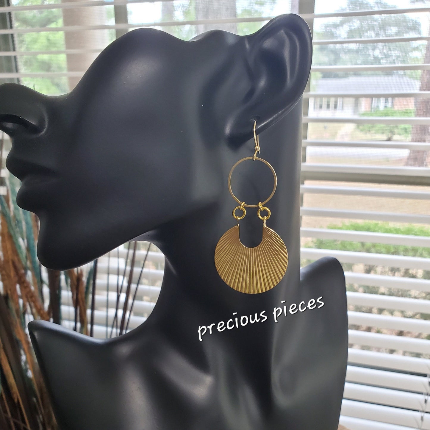 Brass Scallop Earrings
