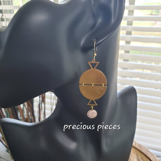 Triangle Semi-Circle Earrings