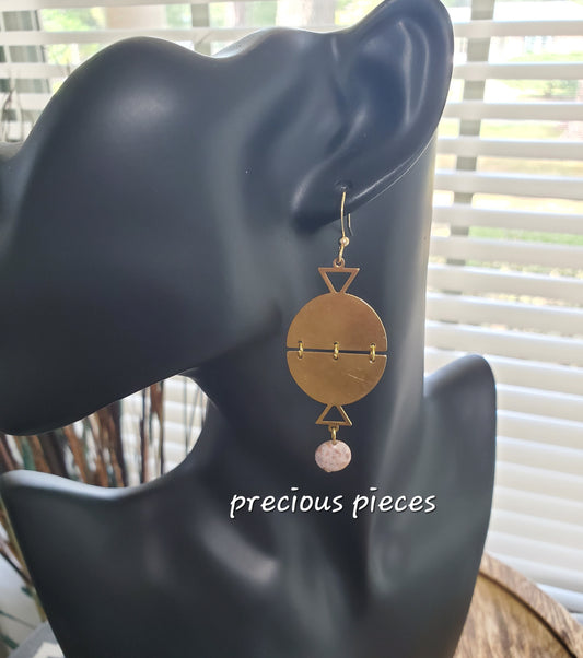 Triangle Semi-Circle Earrings